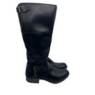 Clarks Riddle Phrase 16724 Boots Womens 8 M Tall Riding Black Leather Zip Up