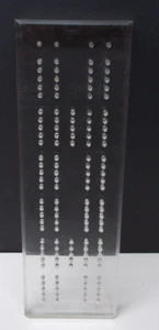 Tabla de cribado no continua de acrílico sólido 10 1/4"" X 3 3/8"" bordes biselados - Imagen 1 de 5
