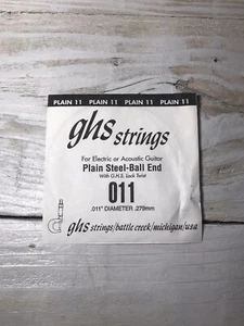 GHS-Saiten für Elektro- oder Akustikgitarre 011,011,279 mm glatt Stahl-Kugelkopf - Bild 1 von 1