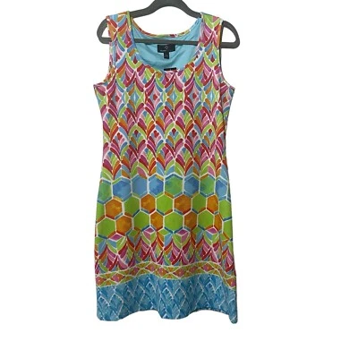 Ronni Nicole Dress Women Sz Large Bright Colorful Sleeveless Summer Easter NWT - Image 1 of 4
