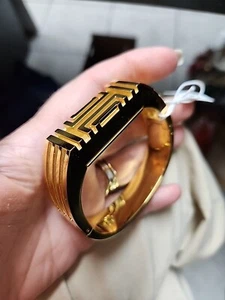 Tory Burch for Fitbit Metal Hinged Bracelet GOLD NWT - Picture 1 of 5