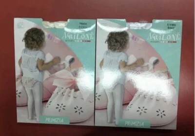 Collant Neonata in Microrete tulle con pizzo sulla culotte per battesimo - Immagine 1 di 3