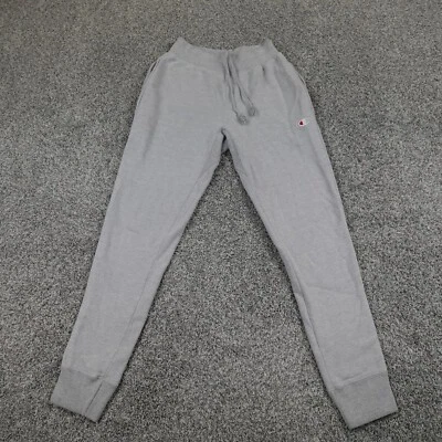 Pantalones deportivos Champion para hombre pequeños grises tejidos inversos atléticos gimnasio correr Foto 1 de 4