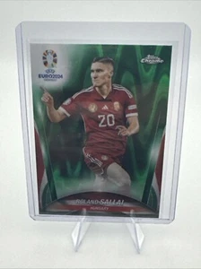 2024 Topps Chrome UEFA EURO Roland Sallai  Green Wave #65 - Picture 1 of 2