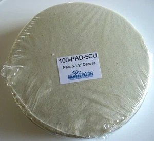 rle 5 1/2" CANVAS POLISH PAD w/1/4"-20 bolt FOR GENIE OR CABKING  - Picture 1 of 2