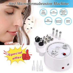 Pro Diamond Mikrodermabrasion Maschine Gesichtspeeling Vakuum Spray Hautpflege 3 in1 - Bild 1 von 8