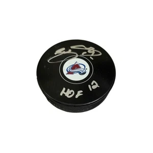 JOE SAKIC Signed Colorado Avalanche Puck - HOF 12 (Exact Photo Shown) - 00459 - Picture 1 of 2