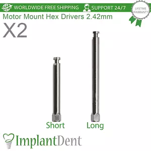 2x Avvitatore Supporto Motore Apparecchio Dentale Senza Montaggio 2,42mm Acciaio Inox Odontoiatria - Foto 1 di 1