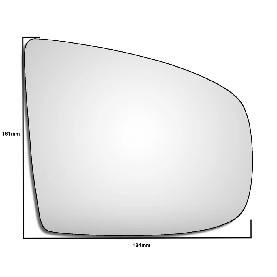 Right Hand Drivers Side BMW X6 E71 E72 2008-2014 Convex Wing Door Mirror Glass - Image 1 of 1