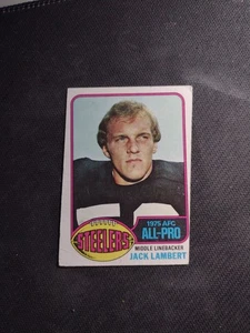 1976 Topps #220 Jack Lambert Rookie Pittsburgh Steelers HOF ArtikelM Lesen - Bild 1 von 2
