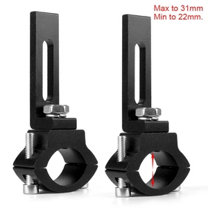 2X Motorcycle Fork Tube Bar Headlight Mount Bracket Spot Light Holder 22mm-31mm - Picture 1 of 12