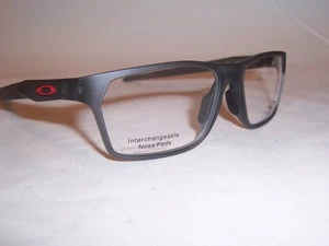 NEW OAKLEY EYEGLASSES HEX JECTOR OX 8032 8032-02 SATIN GREY SMOKE 55mm AUTHENTIC - Picture 1 of 7