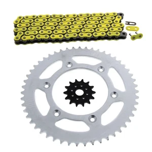 2007 - 2013 Honda CRF250X Yellow Non O Ring Chain and Sprocket 14/51 116L - Picture 1 of 4