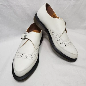 Zapatos mocasines de cuero blanco Dr. Doc Martens Rousden Creepers para mujer talla 8/M7 - Imagen 1 de 11