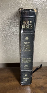 Vintage Bibel NKJV Riesendruck Referenz Konkordanz roter Brief Ausgabe Nelson 1982 - Bild 1 von 7