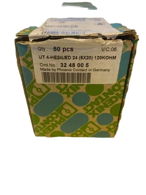 Phoenix Fuse Terminal Block UT 4-HESILED 24 (5X20) 120KOHM Phoenix Contact 3248 - Photo 1/2