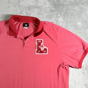LRG Lifted Research Group Mens 3X Large Coral Red Embroidered Logo Polo Shirt - Picture 1 of 11