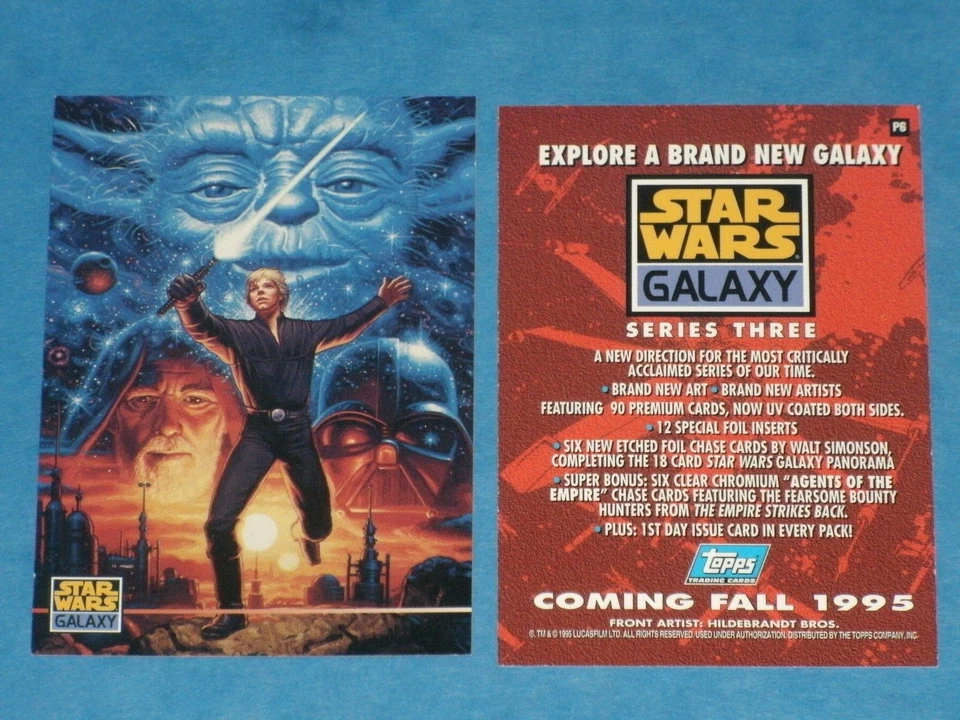 Star Wars - Galaxy Series 3 - Promo Card # P6 - Luke - Topps 1995 - NM - Image 1 of 1