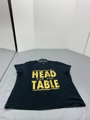Camisa Head Of The Table Mujer 3XL Negra Hanes X-Temp WWE Lucha Gráfica Camiseta Foto 1 de 4
