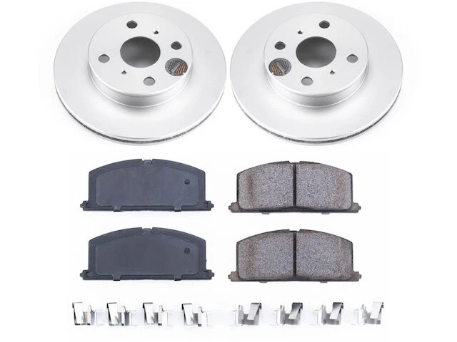 Kit de pastillas de freno delanteras y rotor Power Stop 47SHBK54 para Geo Prizm 1990 1991 1992 Foto 1 de 1