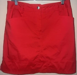 Nivo Skort Donna Taglia 8 Rosso Elasticizzato Tennis Golf Gonna Collant Interno Tasche - Foto 1 di 10