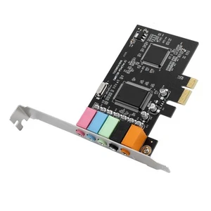 Pcie 5.1 Channel Sound Card 6 Channel Card CMI8738 Chip With CD Accesso CB - Afbeelding 1 van 15