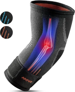 APOYO Codo Ordenador para Tendinitis y Codo de Tenista, Compresión Grande, Naranja - Imagen 1 de 4