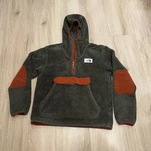 Herren The North Face Jacke Gr. M Pullover Sherpa Campshire Hoodie Ellenbogen Patch - Bild 1 von 7