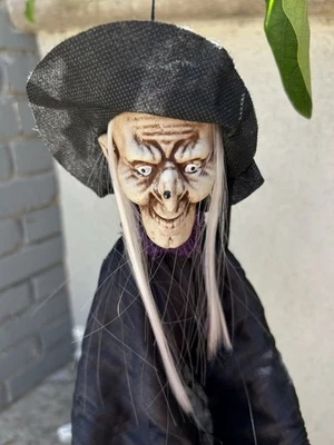 老式万圣节悬挂骨架女巫织物万圣节装饰 — 第 1/4 张图片