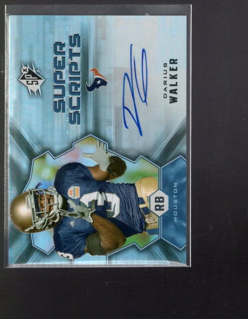 A8818-2007 SPx Super Scripts Autographs #SSDW Darius Walker Auto - NM-MT - Image 1 of 2