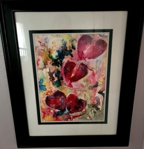 Quadro acquerello originale "OPERE DA FLO" firmato - incorniciato/vetro - 22" X 18" - Foto 1 di 4