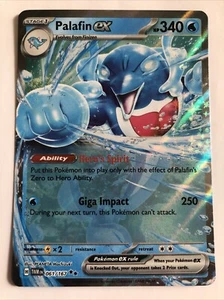 Juego de cartas coleccionables Pokémon Twilight Masquerade Palafin ex doble raro 061/167 casi nuevo - Imagen 1 de 2