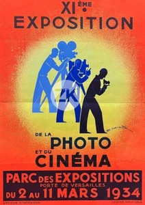 EXPOSITION PHOTO CINEMA Camera Movie Photographe Cameraman MAURUS Affiche 1934 - Picture 1 of 2