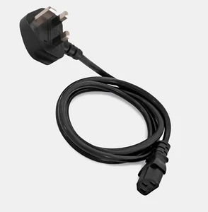 Power Cord UK Plug to IEC Cable (PC Mains Kettle Lead) C13 - Picture 1 of 2
