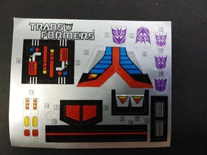 TRANSFORMERS G1 DECEPTICON ASTROTRAIN STICKER SHEET US SELLER DS1 - Bild 1 von 1