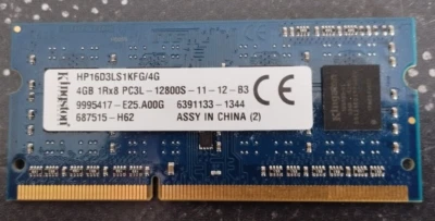 RAM 4Go DDR3 1600 Mhz PC3 12800S / SODIMM 4Gb laptop PC portable parfait état - Photo 1/2
