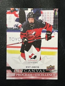 WYATT JOHNSTON  2022-23 Upper Deck UD Canvas Program of Excellence Canada Jrs - Picture 1 of 2