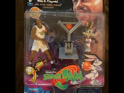 Figura de acción sellada Space Jam Charles Barkley Wile E. Coyote 1996 rara NUEVA Foto 1 de 3