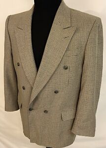 Pierre Balmain Silk/Wool Men's 42 R Double Breasted Blazer Sport Coat Jacket