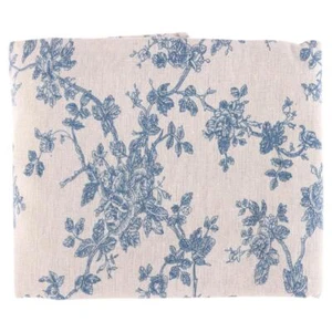 Blue Small Round Table Cloth Cotton Floral Tablecloth Home - Picture 1 of 17