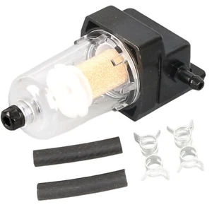 Filtro en línea universal cromado/vidrio real combustible gasolina diésel - Imagen 1 de 9