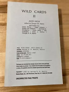 SIGNED x 2 Wild Cards II Aces High by George R R Martin 1987 Uncorrected Proof - Picture 1 of 5