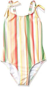 Roxy 274639 Girls  One Piece Swimsuit, Turf Green Dreaming Stripe V S, 16 US - Picture 1 of 3