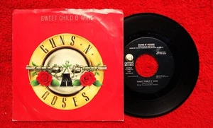 GUNS N' ROSES SWEET CHILD OF MINE 1987 PROMO 45 AND PICTURE SLEEVE - Picture 1 of 1