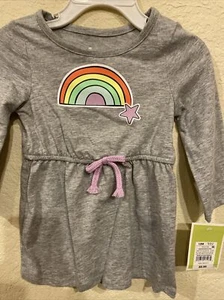 Baby Toddler Girl Rainbow Heather Gray Dress 12 Months Circo - Picture 1 of 5