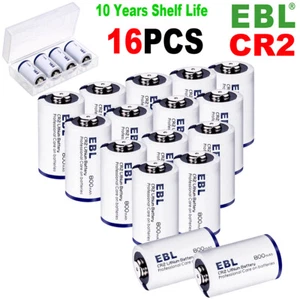 16 x Lithium Battery CR2 3V (DLCR2,ELCR2) 800mAh Photo Batteries for LED Light - Picture 1 of 16