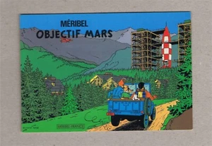 TINTIN / HERGÉ CARTE POSTALE OBJECTIF LUNE Festival d'aviation de MERIBEL rare - Picture 1 of 2