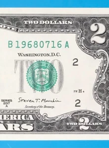 1968 July 16 : B 19680716 A BIRTHDAY Note $2 Two Dollar Bill *Uncirculated* - Picture 1 of 3