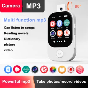 Reproductor de MP3 Bluetooth Pantalla Táctil Cámara Incorporada Radio FM Grabadora Soporte 128G - Imagen 1 de 25