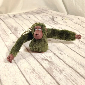 Llavero de Colección Kipling Monkey SVEN Piel Verde Oscuro Cara Marrón Chupador de Pulgar Taiwán 2" - Imagen 1 de 8